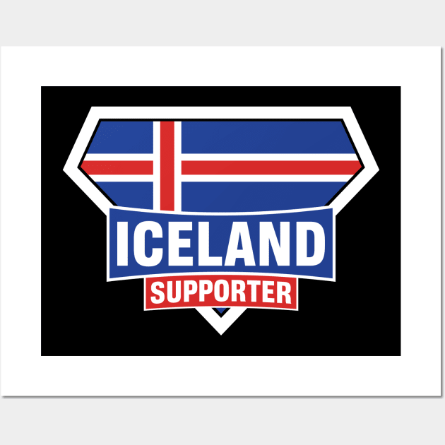 Iceland Super Flag Supporter Wall Art by ASUPERSTORE